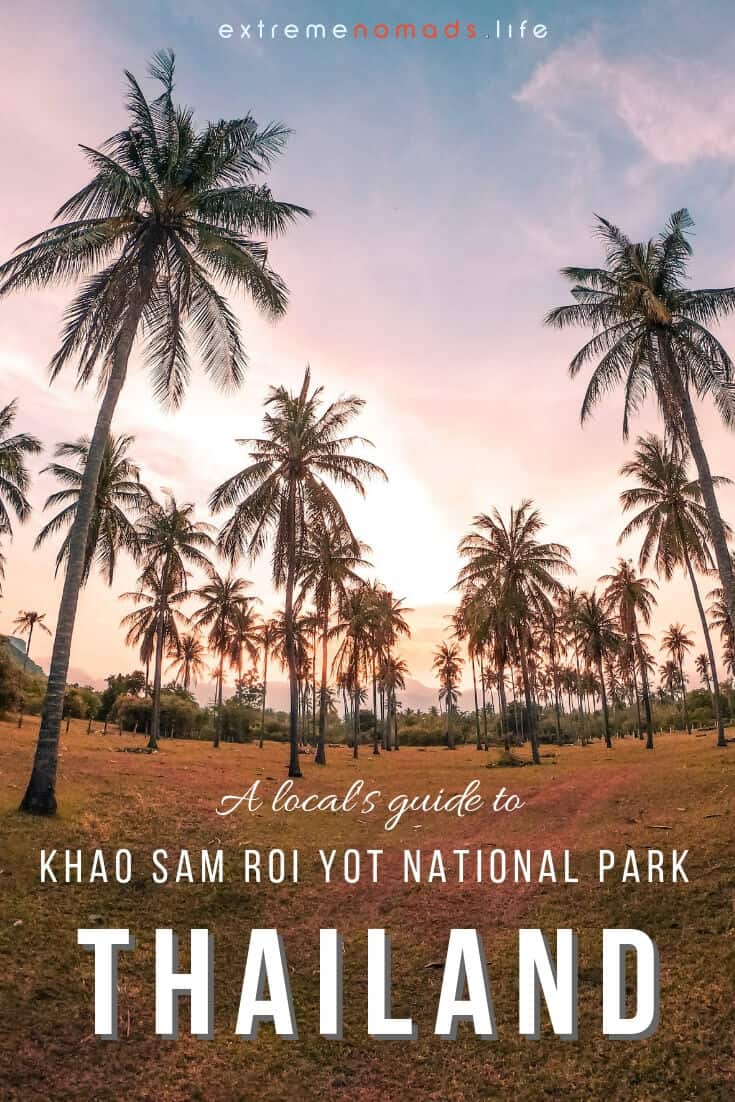 Khao Sam Roi Yot National Park is one of Thailand's most beautiful and least touristy destinations. Read about the best outdoor adventures in Sam Roi Yot, from hiking to Phraya Nakhon Cave to cycling over to the park from Pranburi Thailand. Plus, where to find the best of the Sam Roi Yot beaches! Click the link to read more. #thailand #travel #nationalpark