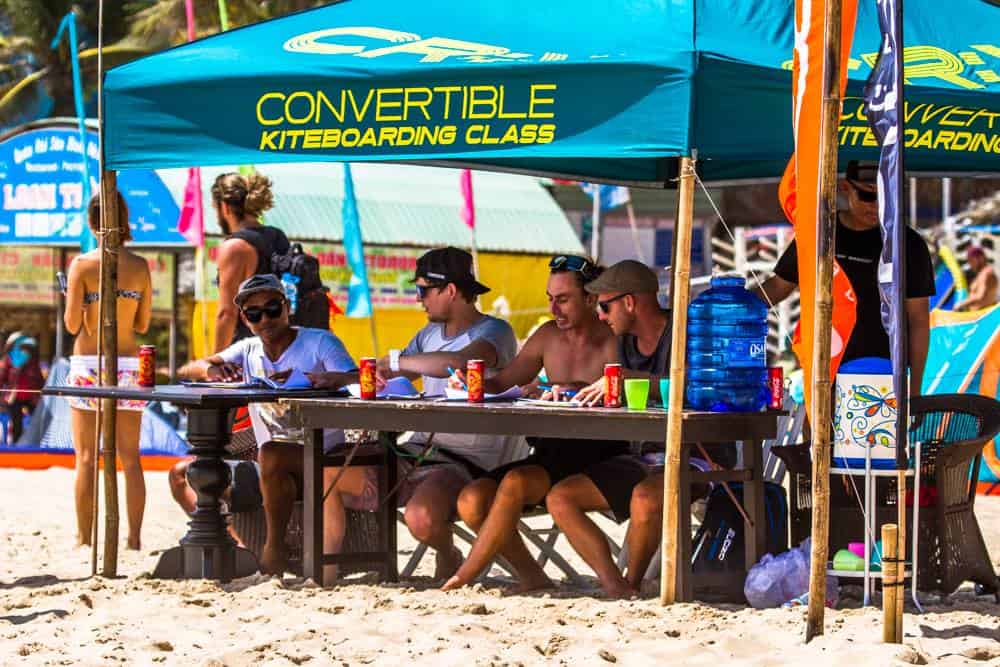 CR:X race tent on Mui Ne kitesurfing beach