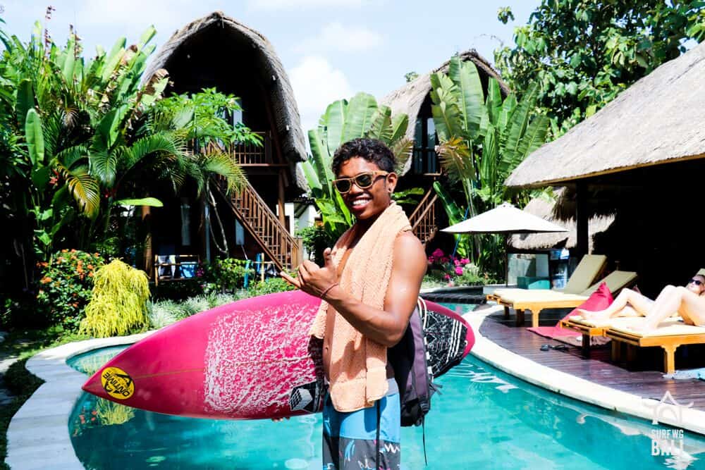 one of the guides at Surf WG Bali surf camp