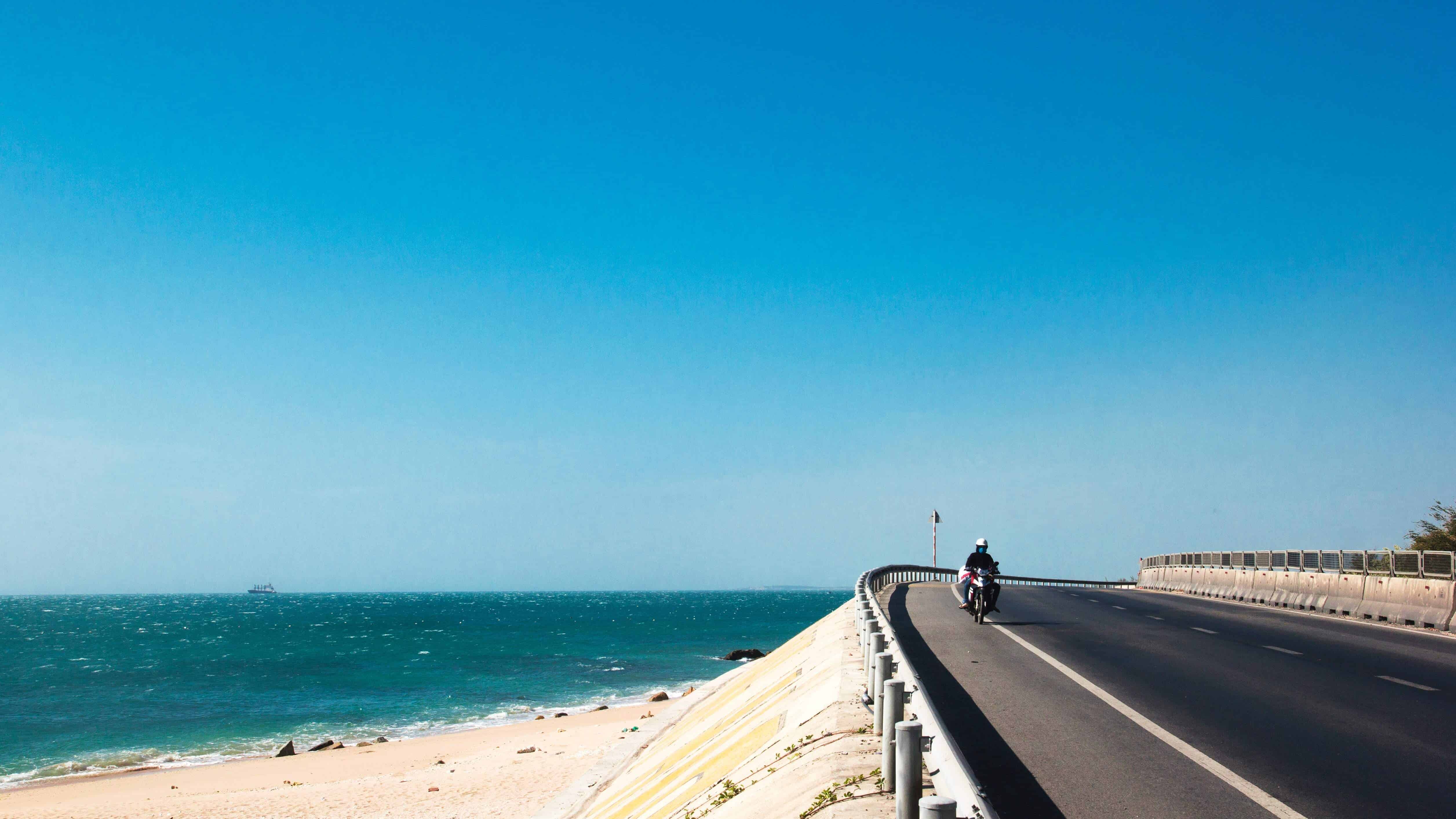 Coastal road in Phan Rang, Vietnam