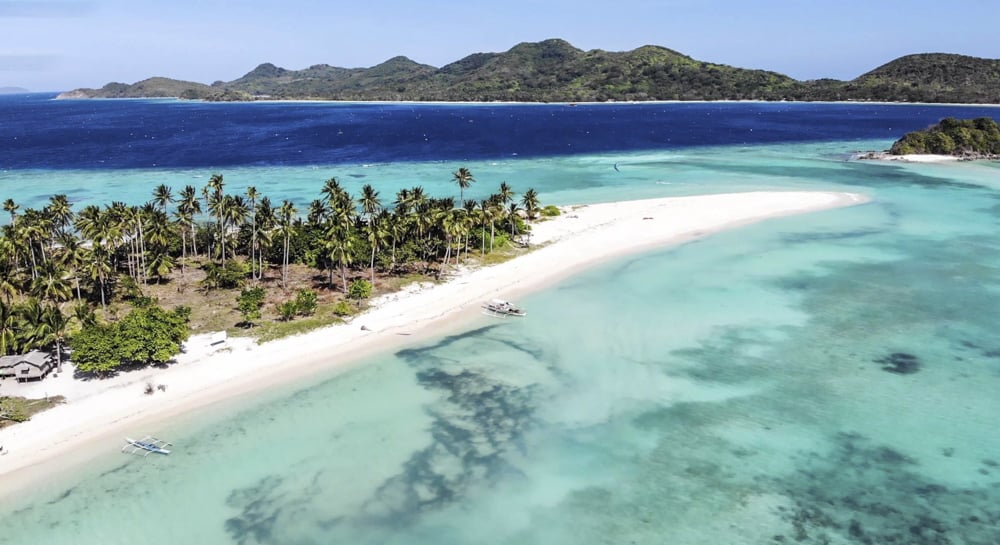 Inseln vor der Küste von Sibaltan, El Nido, Palawan, Philippinen