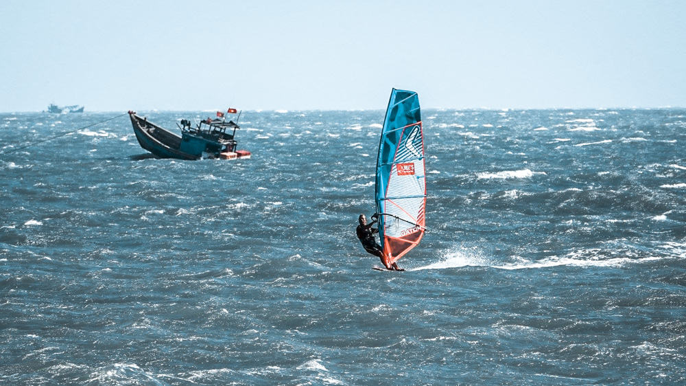 Windsurfing at Mui Ne Beach, Vietnam