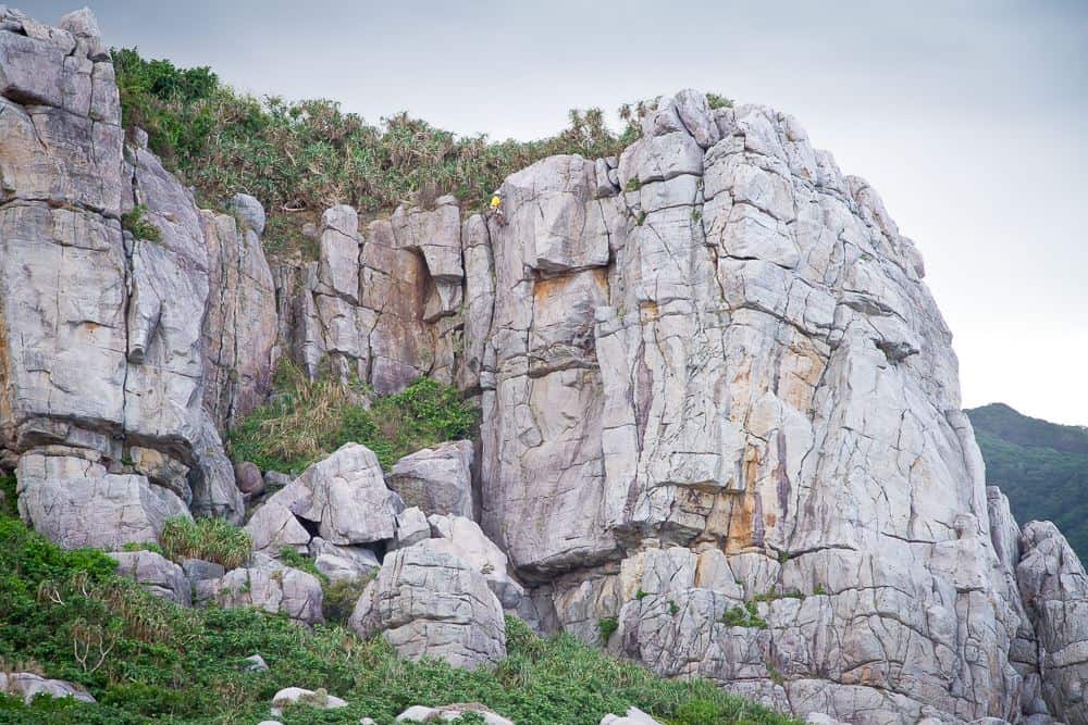 Rock climbing face in Taiwan