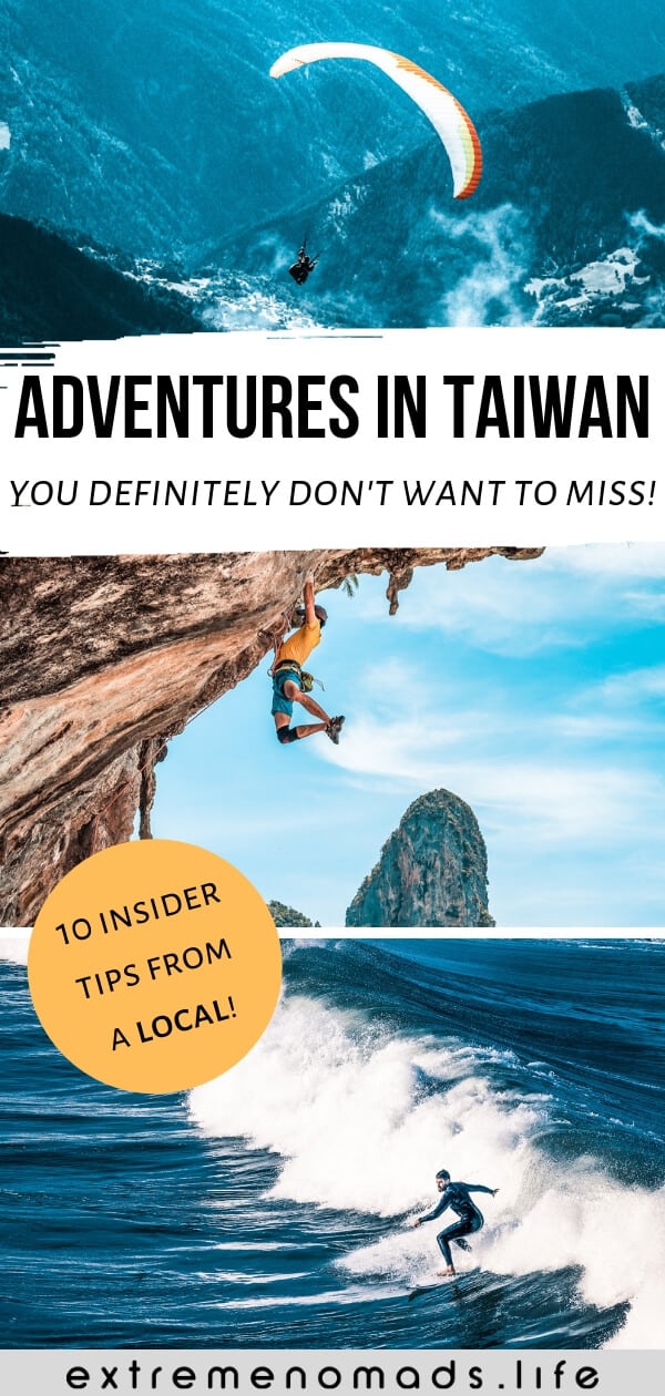 pinterest image featuring 3 pictures and caption- what to do in Taiwan'.