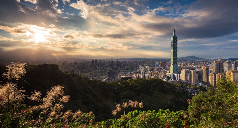 Taipei stads skyline, Taiwan