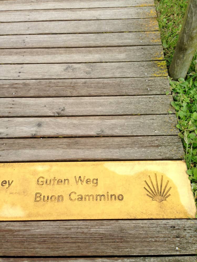 Directional signs along the Camino Portuguese