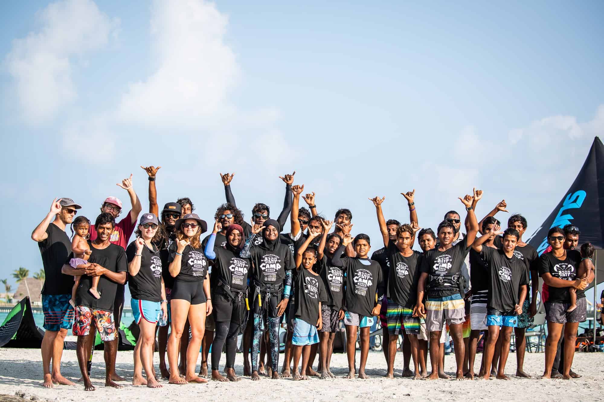 kitesurf aux Maldives.