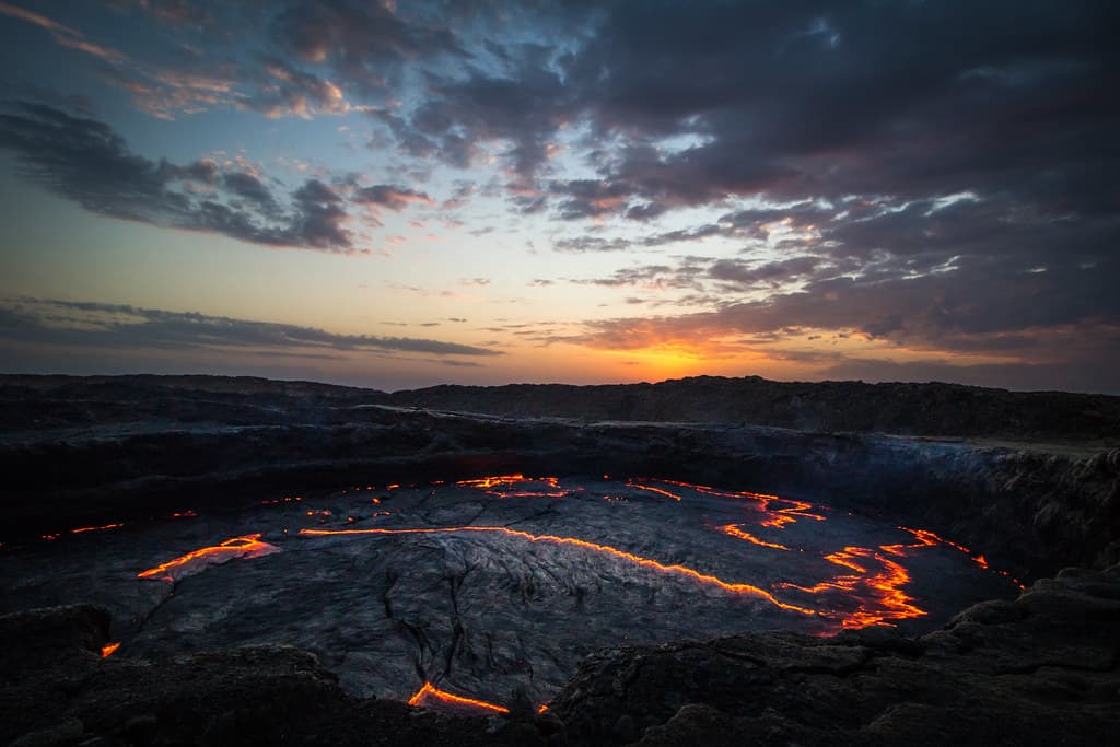 the danakil depression hike in africa at sunset. http://creativecommons.org/licenses/by-nd/2.0/