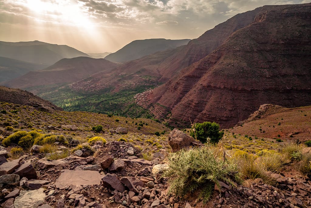 the atlas mountain hike in morocco, africa. dusky light washes over the mountains. http://creativecommons.org/licenses/by-nd/2.0/