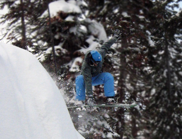 wie man Snowboard fährt