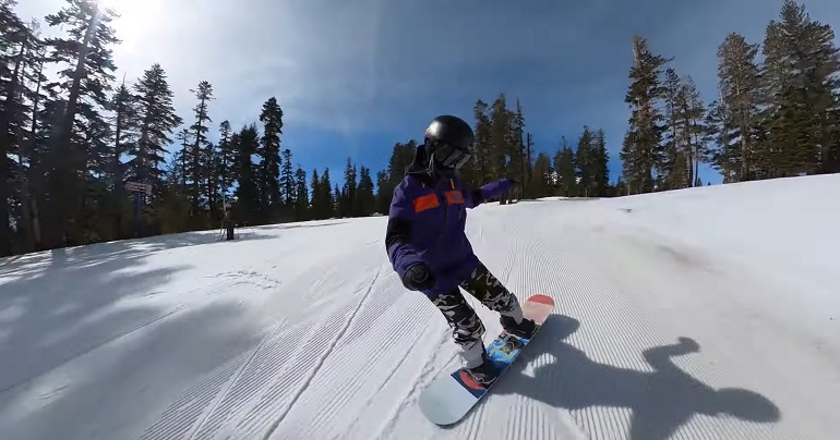 buttering snowboard