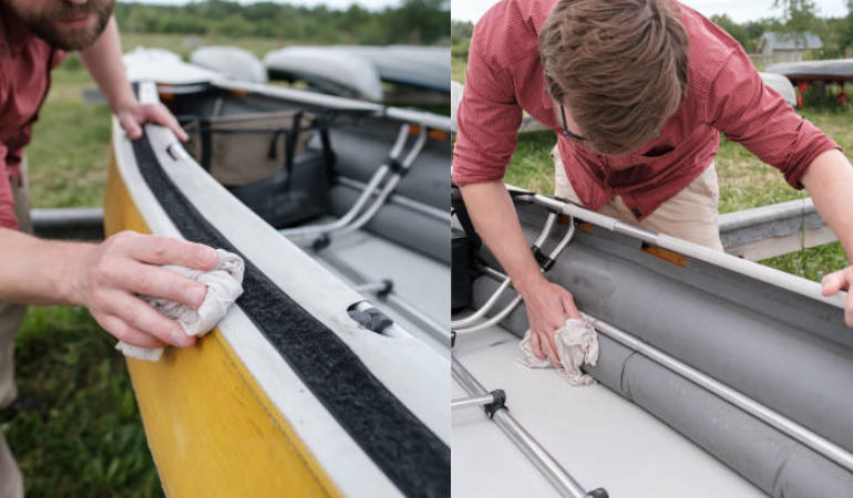 rangement du kayak à l'extérieur