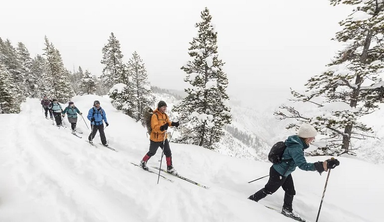 wie man sich beim Skifahren dreht