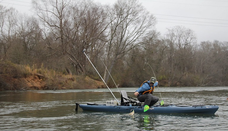 kayak dans un océan 