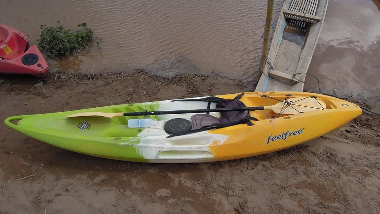 storing a kayak outside