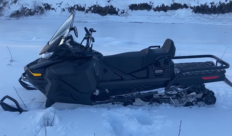 ice fishing snowmobile