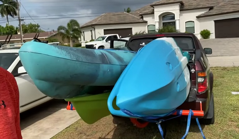 kayak transport truck