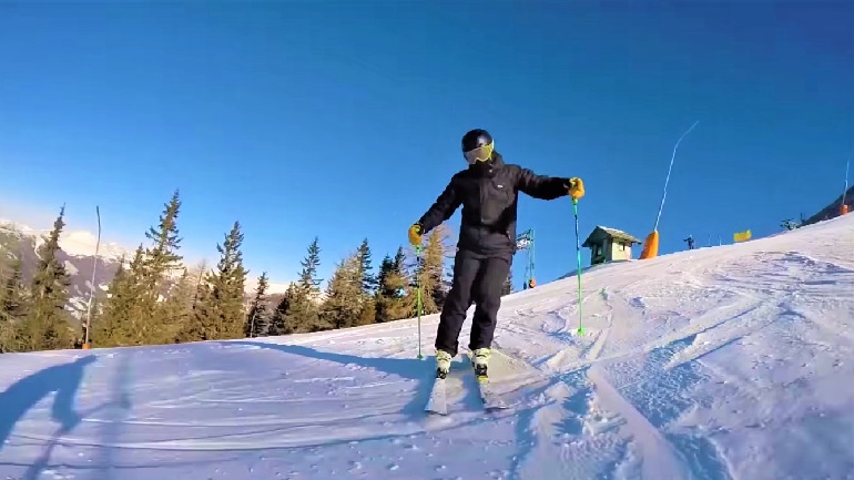 Wechsel vom Skifahren zum Snowboarden