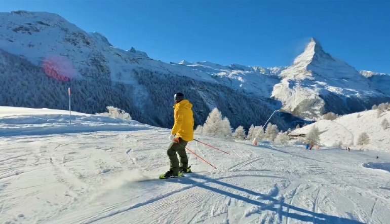 wie man auf Skiern wechselt