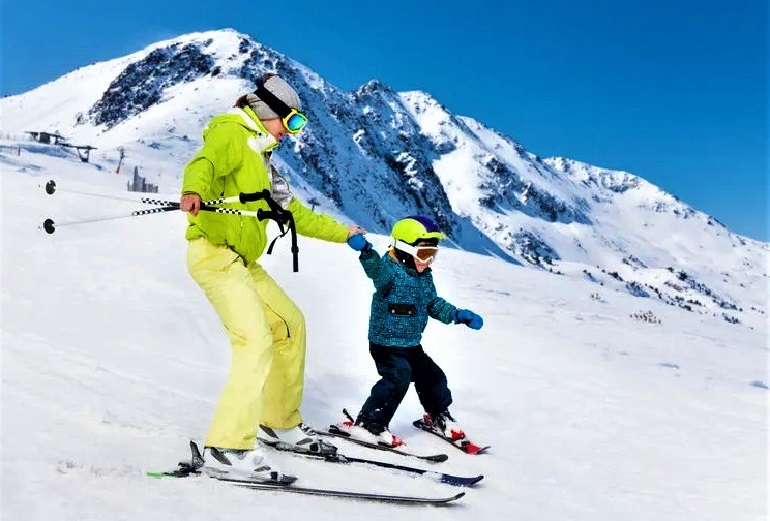 wie man Skifahren unterrichtet